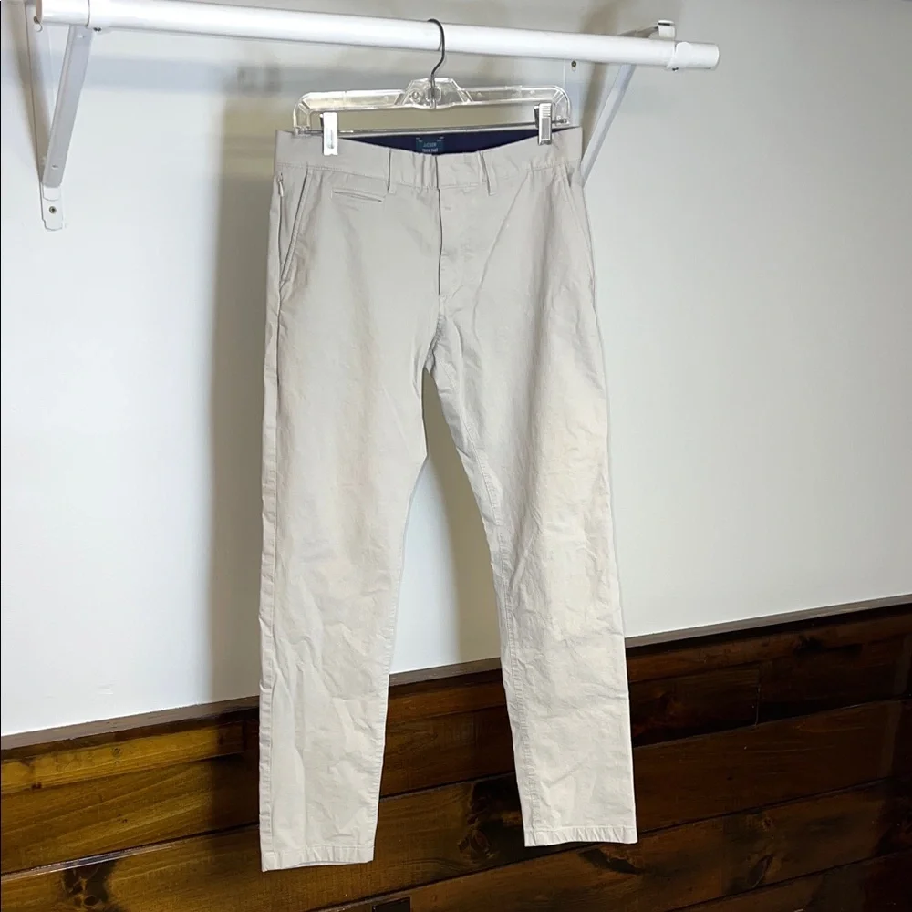 J. Crew Men's Light Tan Tech Pants 484 Slim Fit- 30x32